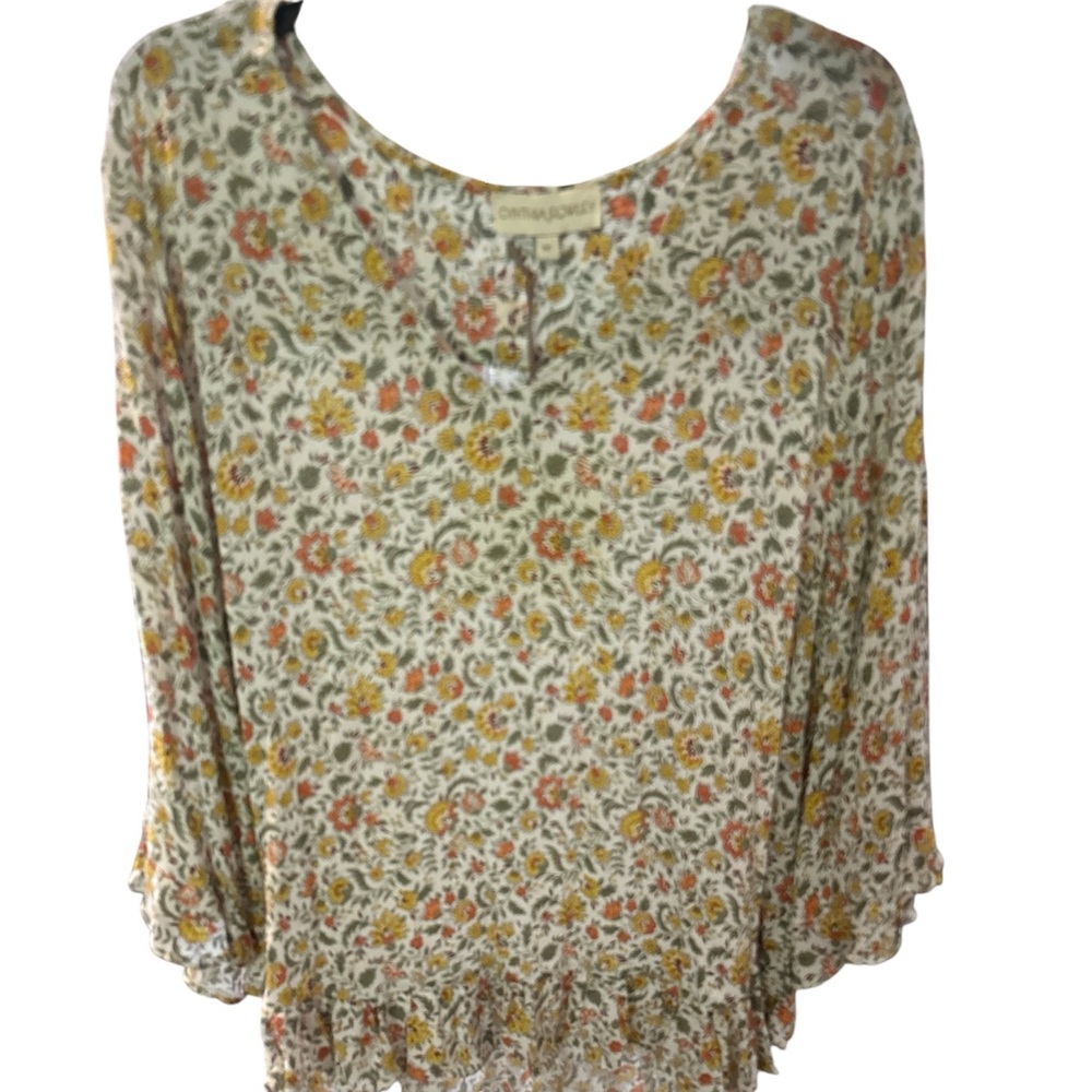 NWT Floral Women's Top - Multicolor PTP 19 L 22.5